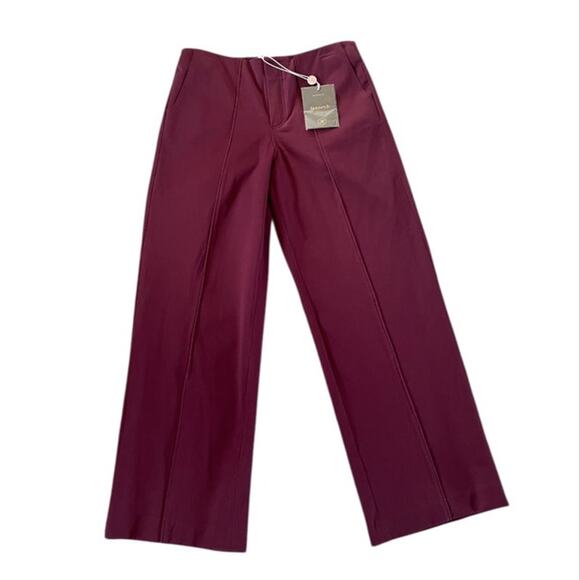 House of CB Rivi Wine Straight Leg Trousers Size L Holidays Date Night Career - Picture 2 of 12